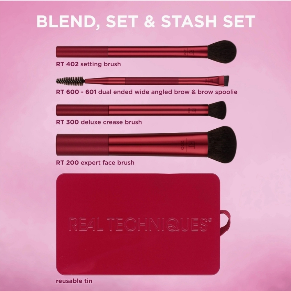 *NEW* Real Techniques Limited Edition Blend, Set, + Stash Makeup Brushes - Picture 4 of 6